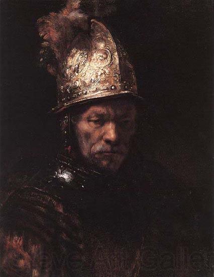REMBRANDT Harmenszoon van Rijn Man in a Golden Helmet France oil painting art